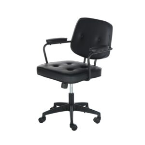 chaise de bureau ergonomique pivotante noire