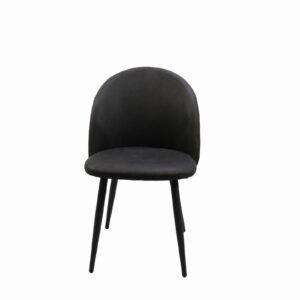 chaise moderne velours pieds métal
