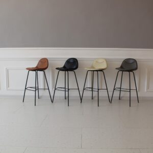 chaise moderne velours pieds métalliques