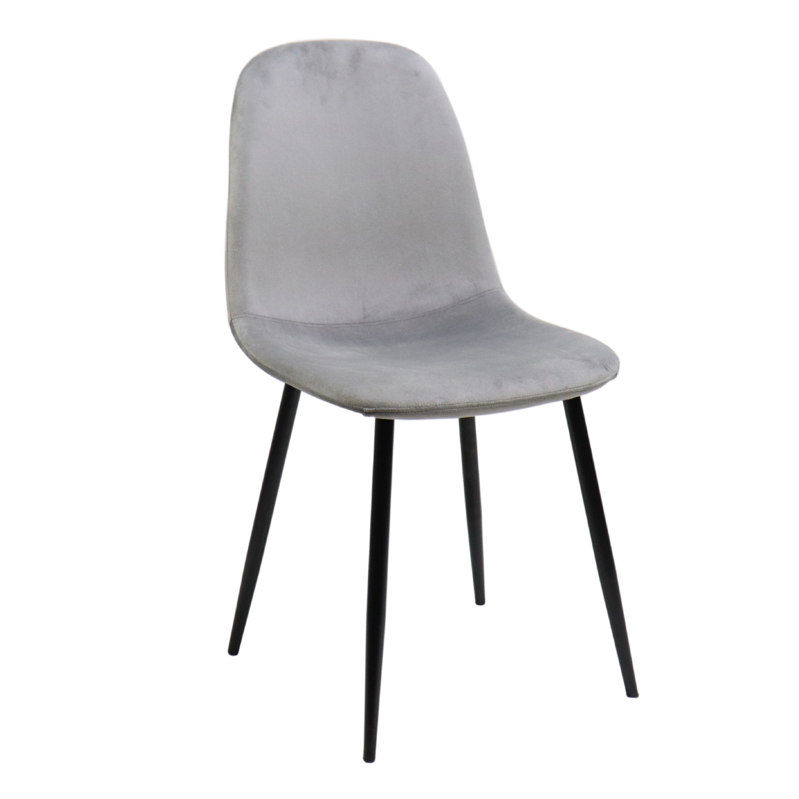 chaise moderne gris velours pieds métal chaise moderne gris velours pieds métal