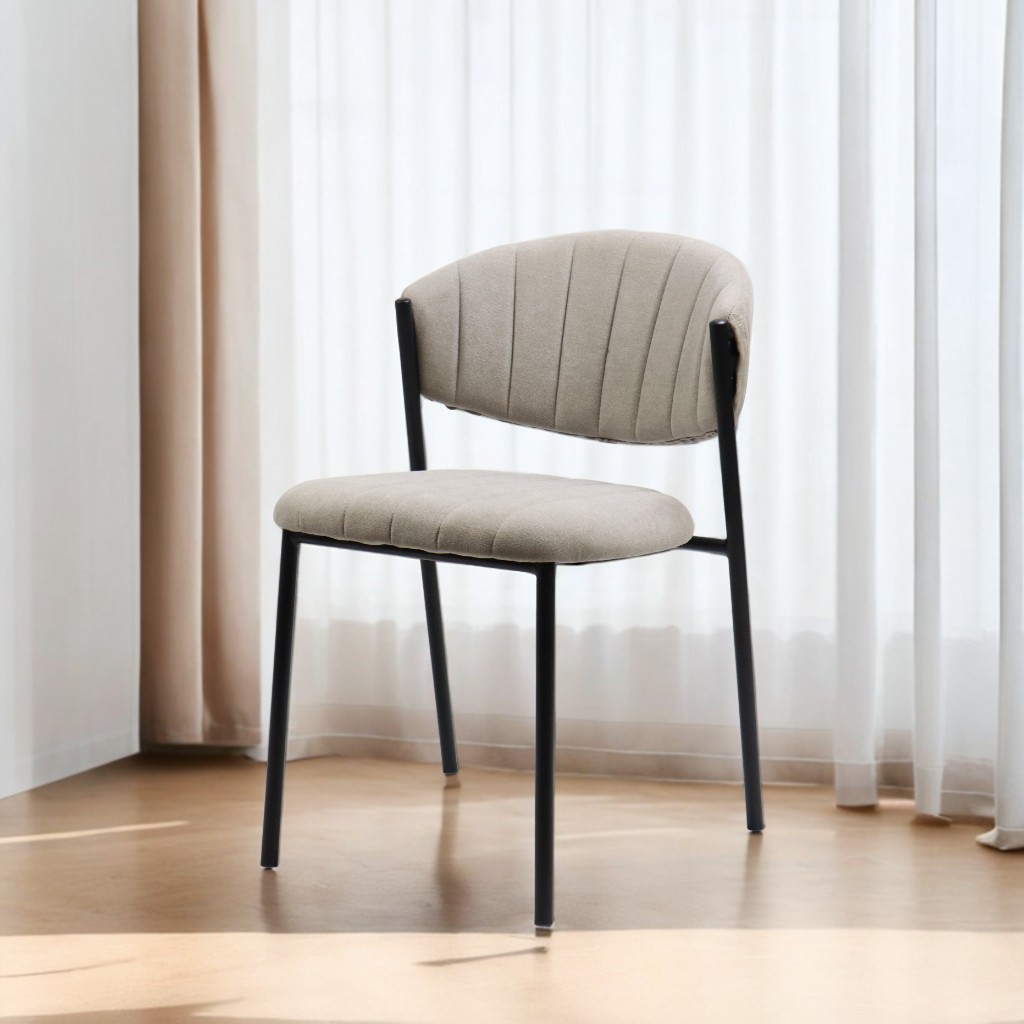 chaise moderne confortable en tissu gris Élégant chaise moderne confortable en tissu gris Élégant