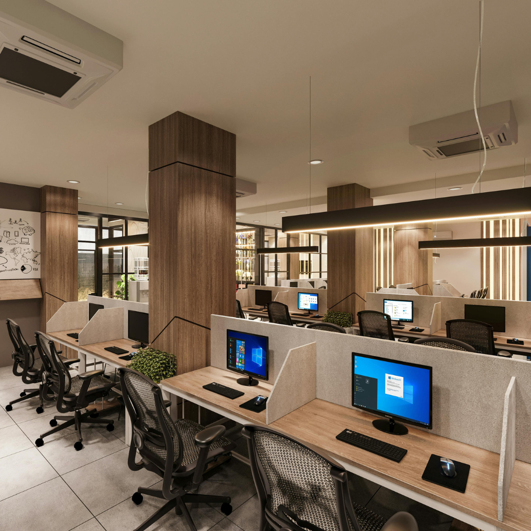 Réalisation : bureaux, salle de réunion et tables